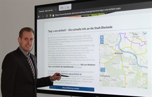 Bürgermeister Dennis Neumann startet Online-Tool "Sag´s uns einfach"